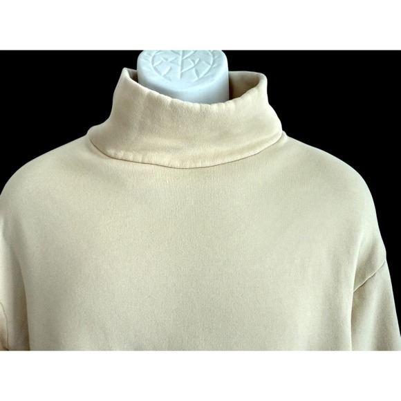 Monrow Women Pullover XS Funnel Fleece NWT Stretch Rib Knit Waist Drawstring - Picture 4 of 7